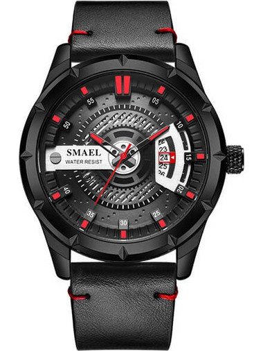 SMAEL 9011 Sports Watch Military Dual Display - Black Red