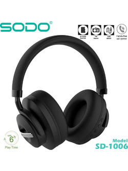 SODO SD-1006 Ενσύρματα & Ασύρματα Bluetooth Ακουστικά Over Ear Μαύρα