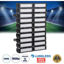 GLOBOSTAR(R) GOLIATH 90105 Προβολέας για Γήπεδα Tennis + Ποδοσφαίρου 5x5 LED 1000W 150000lm 75x135 SDCM 90105