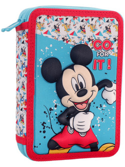 3D Mickey Mouse Κασετίνα Γεμάτη με 2 Θήκες Μπλε 000562543