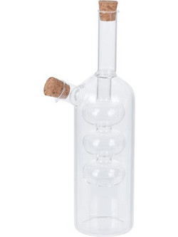 Γυάλινο Μπουκάλι Λαδιού Ξυδιού σε Μοντέρνο σχεδιασμό 2 σε 1, χωρητικότητας 100ml - Excellent Houseware