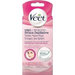 Veet Easy Gel Ταινίες Αποτρίχωσης για Πρόσωπο 32τμχ