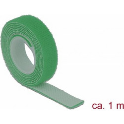 Delock Hook and loop fasteners L1m x W13mm roll green (18725)