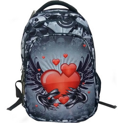 Paxos Emoji Love Tattoo Σχολική Τσάντα Πλάτης Δημοτικού Πολύχρωμη 108403