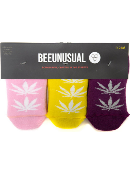 BEE UNUSUAL BABY LEAF 3PK SOCKS AS-19421-MUL Πολύχρωμο
