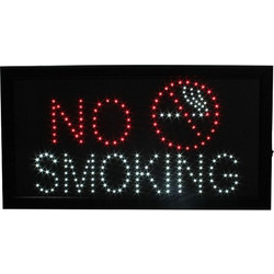 Φωτιζόμενη led πινακίδα με κίνηση NO SMOKING