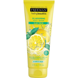 Freeman Oil Absorbing Mint & Lemon Clay Κρεμώδης Μάσκα Προσώπου με Άργιλο 175ml