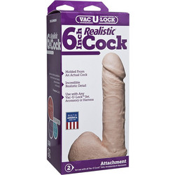 Doc Johnson Vac-U-Lock Ultraskyn Ρεαλιστικό Dildo με Βεντούζα & Όρχεις 15.7cm Flesh