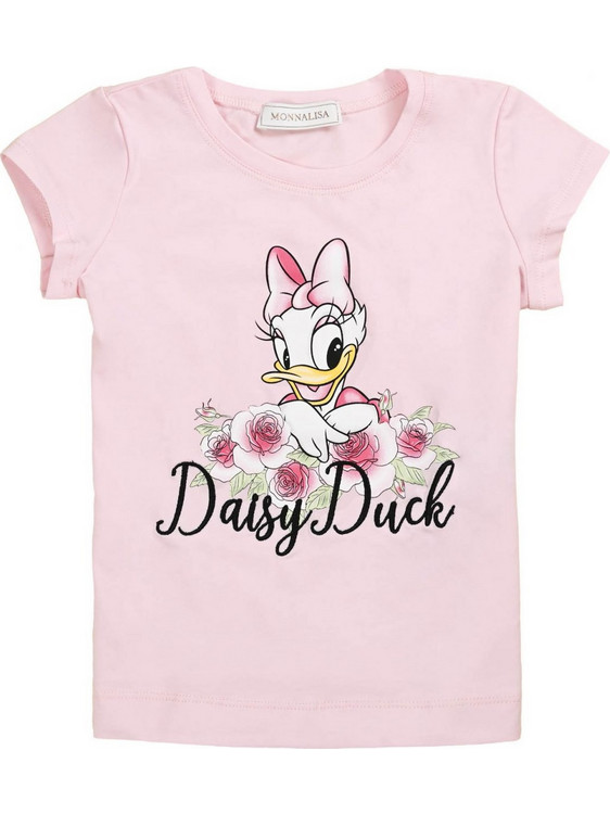 Monnalisa Daisy Duck Παιδικό T-Shirt Κοντομάνικο Ροζ 197609SP0-090