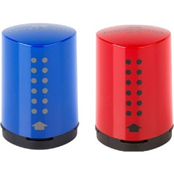 Ξύστρα Faber grip 183710 κόκκινη-μπλε