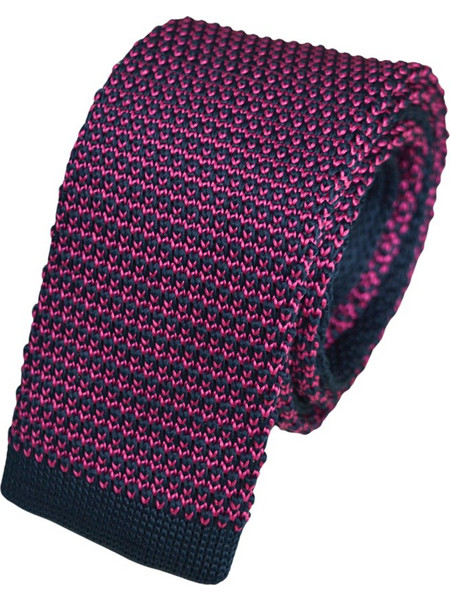 Πλεκτή Γραβάτα fouchsia dots
