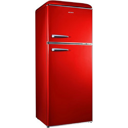Robin RB-280 Retro Δίπορτο Ψυγείο 280lt Full No Frost Υ157xΠ60xΒ70cm Κόκκινο