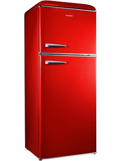 Robin RB-280 Retro Δίπορτο Ψυγείο 280lt Full No Frost Υ157xΠ60xΒ70cm Κόκκινο