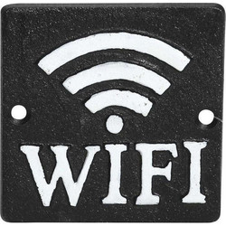 Διακοσμητικό Ταμπελάκι Wi-Fi KLI130K8 Μαύρο-Άσπρο 8,1X8,1X0,5Cm Espiel Μέταλλο