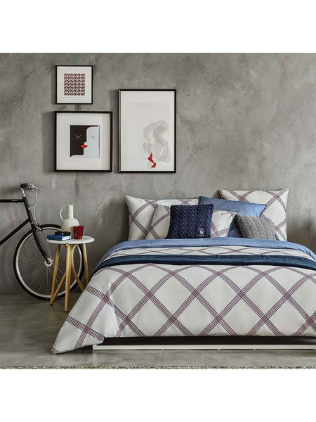 Παπλωματοθήκη Cozy Chic Bordeoaux Tommy Hilfiger Υπέρδιπλo 100% Βαμβακοσατέν