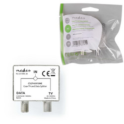 Μεταλλικό βύσμα κεραίας IEC (Coax) αρσ./F θηλ. - IEC (Coax) θηλ. σε ασημί χρώμα. NEDIS CSGP40970ME