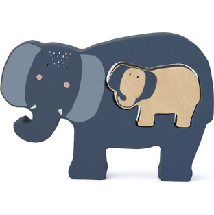 Παιδικό Puzzle Trixie Wooden Baby Puzzle Mrs Elephant 2 Κομμάτια