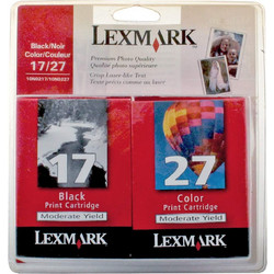 Lexmark 17 Black & 27 Color Πακέτο 2 Μελανιών Εκτυπωτή Inkjet 80D2952