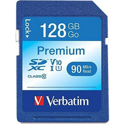 Verbatim Premium SDXC 128GB Class 10 U1 UHS-I 90MB/s