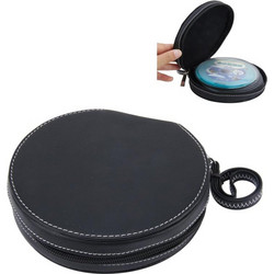 20 CD Disc Storage Case Leather Bag Heavy Duty CD/ DVD Wallet for Car, Home, Office and Travel(Black) (OEM)