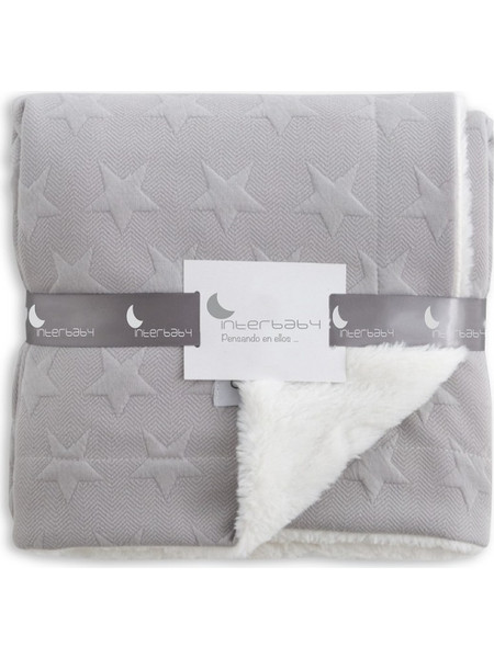Interbaby Universo Κουβέρτα Αγκαλιάς Fleece 80x110 Γκρι