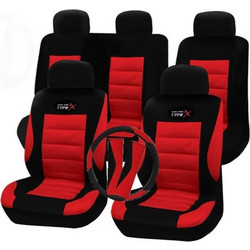 Autoline Polymesh Type-X Set Black / Red 9τμχ