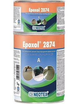 NEOTEX EPOXOL 2874 Διάφανη Εποξειδική Ρητίνη Set a+b 1KG - ΥΓΡΟ ΓΥΑΛΙ