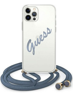 Guess Script Vintage Cover Blue (iPhone 12 / 12 Pro)