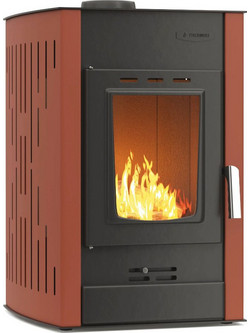Thermiki ATS 25 Hydro Red Ατσάλινη Ξυλόσομπα Καλοριφέρ 25kW