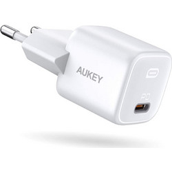 Aukey Omnia Φορτιστής Χωρίς Καλώδιο με Θύρα USB-C 20W Power Delivery White