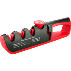Ακονιστήρι μαχαιριών TOOL-0039, 4 επιπέδων, μαύρο-κόκκινο- UNBRANDED