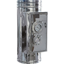 Technometal θυρίδα θερμομέτρησης καμινάδας μονού τοιχώματος Φ 200 με πάχος χάλυβα 0.40 mm