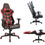 Woodwell BF9050 Καρέκλα Gaming Δερματίνης με Ρυθμιζόμενα Μπράτσα Μαύρη Κόκκινη ΕΟ588,1