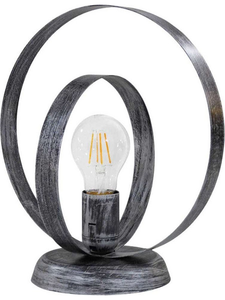 Heronia Lighting Halka/PR Πορτατίφ Ε27 Γκρι Μαύρο Φ25xΥ28cm