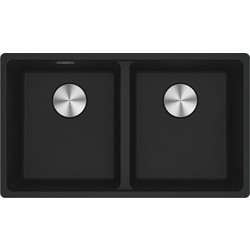 Franke Maris Bowl MRG 220/120-35-35 Matt Black Υποκαθήμενος Νεροχύτης Γρανίτη Ματ 75x43cm