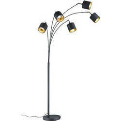 Φωτιστικό Δαπέδου Tommy R46330579 5xE14 28W 30x200cm Black Mat RL Lighting Μέταλλο,Ύφασμα