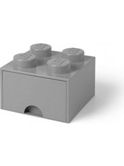 Lego Storage 4-Stud Brick Drawer Light Grey για 3+ Ετών