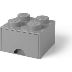 Lego Storage 4-Stud Brick Drawer Light Grey για 3+ Ετών