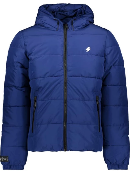 Hooded Colour Block Sports Puffer Jacket - Superdry