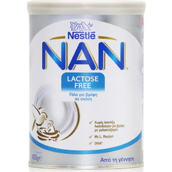Nestle Nan Lactose Free Βρεφικό Γάλα Σκόνη 0m+ Χωρίς Λακτόζη 400gr