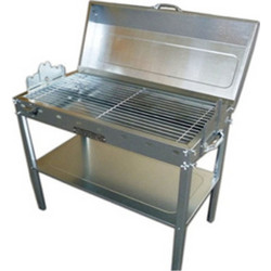 Pitsilos BBQ 800 GLV Γαλβανιζέ Ψησταριά Κάρβουνου με Καπάκι Επιφάνειας 75x40cm 134