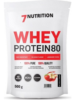 7Nutrition Whey 80 Strawberry White Chocolate Πρωτεΐνη Ορού Γάλακτος Γράμμωσης 2x500gr
