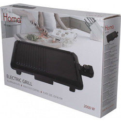 Homa HG-2536 Ηλεκτρική Ψησταριά Πλάκας 2000W με Ρυθμιζόμενο Θερμοστάτη 36x25cm