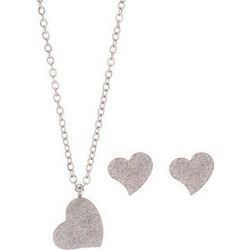 MEDISEI Dalee Jewels 5436 Single Heart Stainless Steel Σετ Κολιέ/Σκουλαρίκια από Ατσάλι