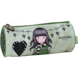 Santoro Gorjuss The Scarf Κασετίνα Βαρελάκι Πράσινη Mint 197324