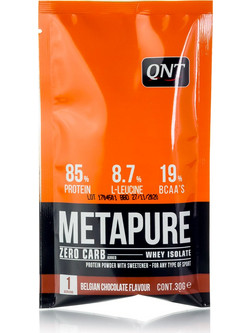 QNT Metapure Zero Carb Belgian Chocolate Πρωτεΐνη Ορού Γάλακτος Γράμμωσης 30gr