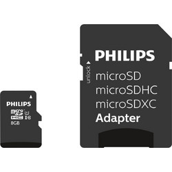 Philips microSDHC 8GB Class 10 U1 UHS-I + Adapter
