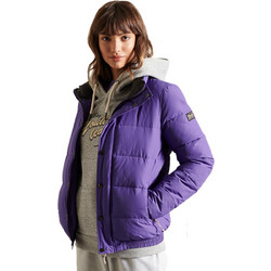 Superdry Source Retro Γυναικείο Μπουφάν Χειμωνιάτικο Puffer Κοντό Μωβ W5010967A-NSD