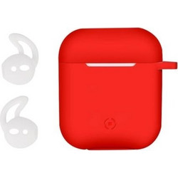 Celly Airpods Silicone Protective Case και silicon red (200-108-719)