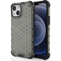 Honeycomb Case armor cover with TPU Bumper for iPhone 13 mini black